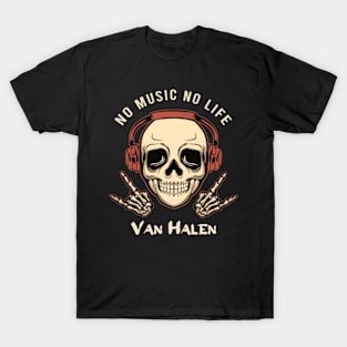 No music no life van halen vintage T-Shirt